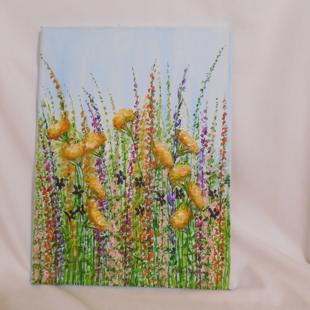 Field of Flowers Acrylic Painting